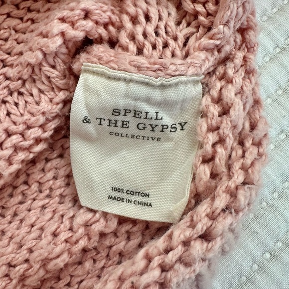 Spell & The Gypsy Pearl on Pearl Pink Cardigan Sweater - Picture 9 of 10